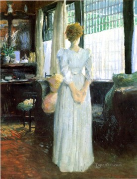 リビングルームにて ジュリアン・オールデン・ウィアー Oil Paintings